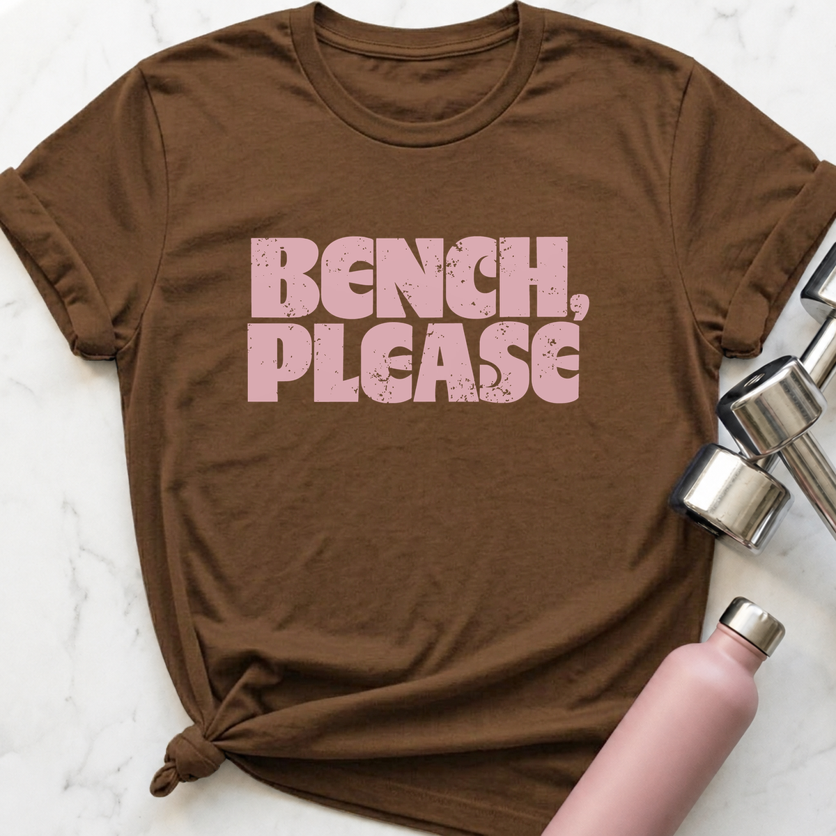 Bench, Please T-Shirt — Heather Brown