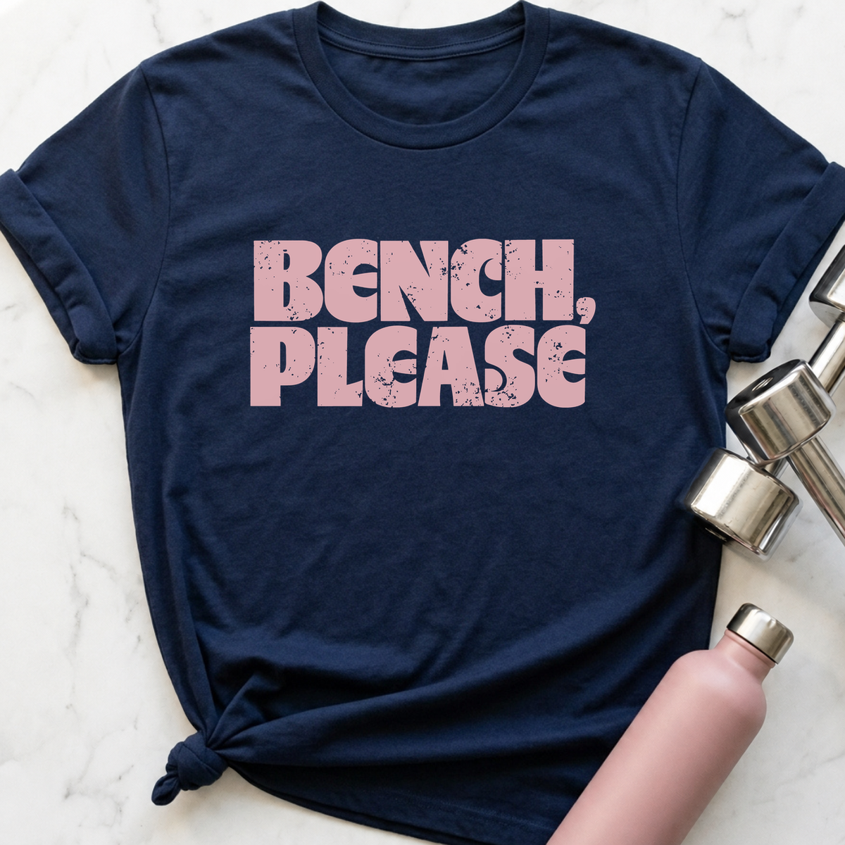 Bench, Please T-Shirt — Navy