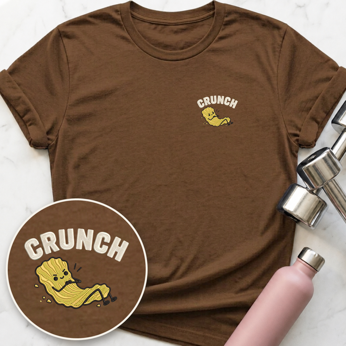 Crunch T-Shirt — Heather Brown