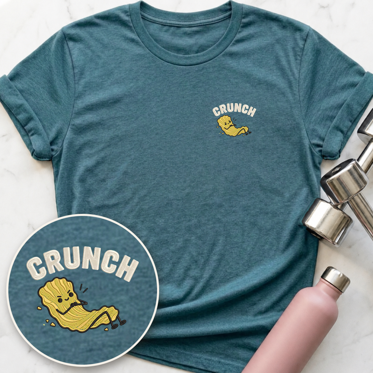 Crunch T-Shirt — Heather Deep Teal