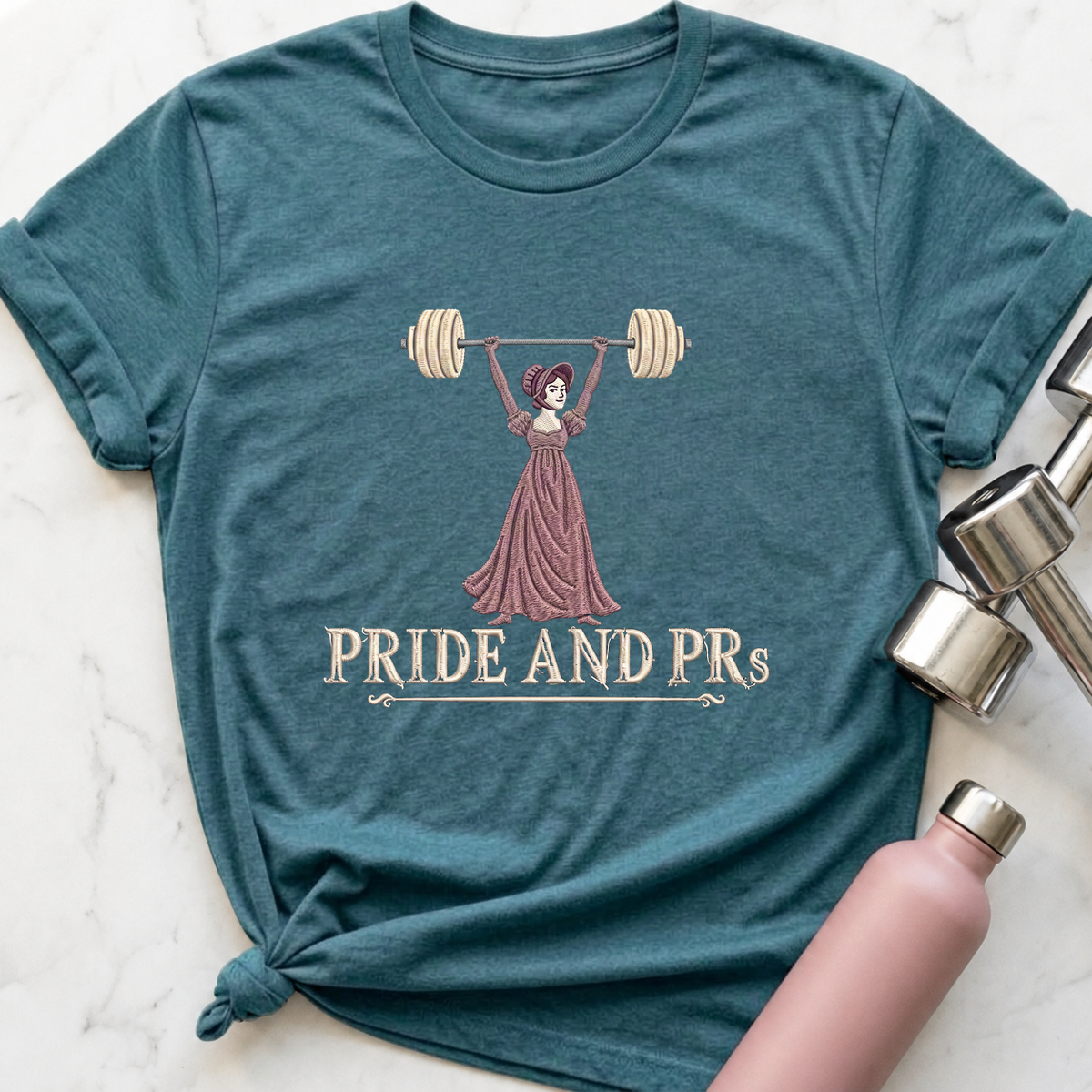 Pride and PRs T-Shirt — Heather Deep Teal