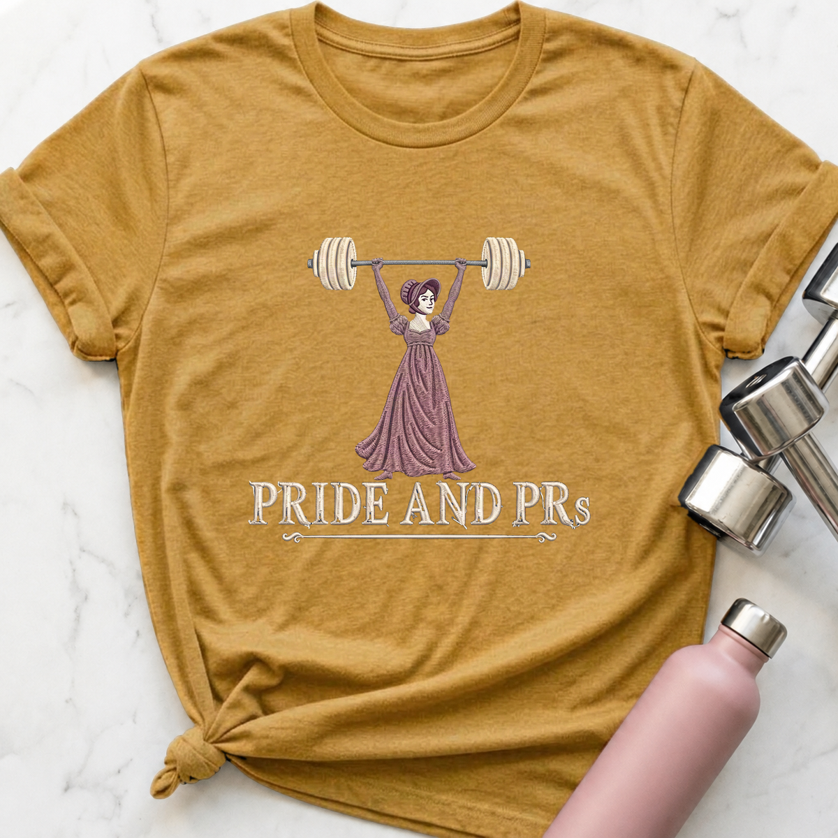 Pride and PRs T-Shirt — Heather Mustard