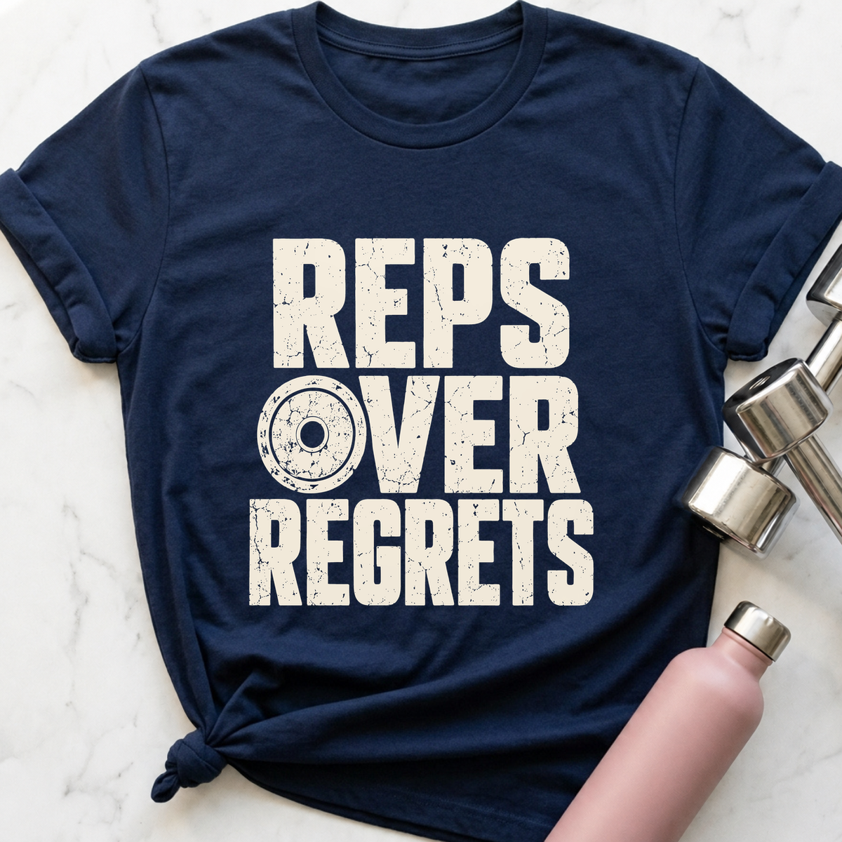 Reps Over Regrets T-Shirt — Navy