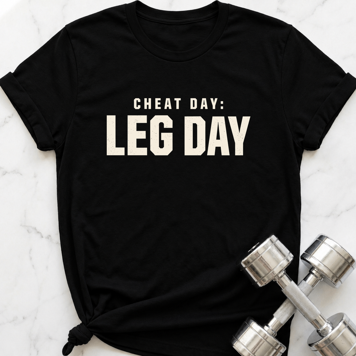 Cheat Day Leg Day T-Shirt — Black
