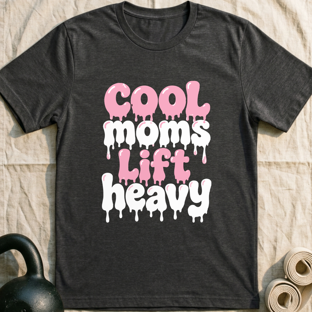 Cool Moms Drip T-Shirt — Dark Grey Heather