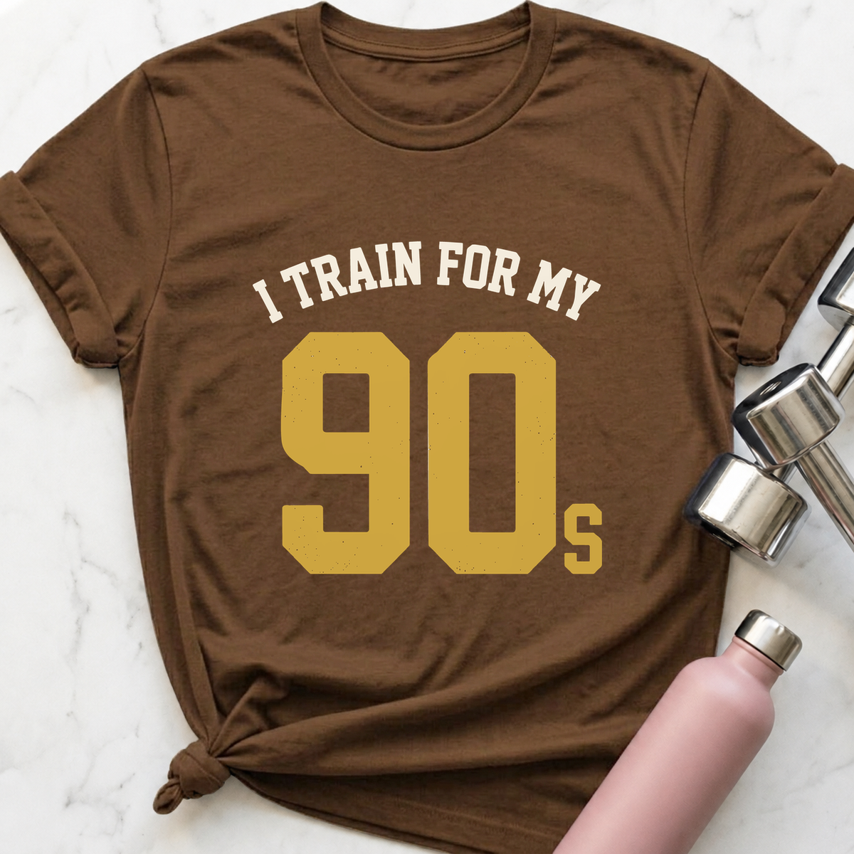 I Train For My 90s Varsity T-Shirt — Heather Brown