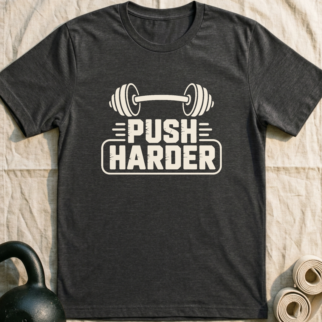Push Harder T-Shirt — Dark Grey Heather