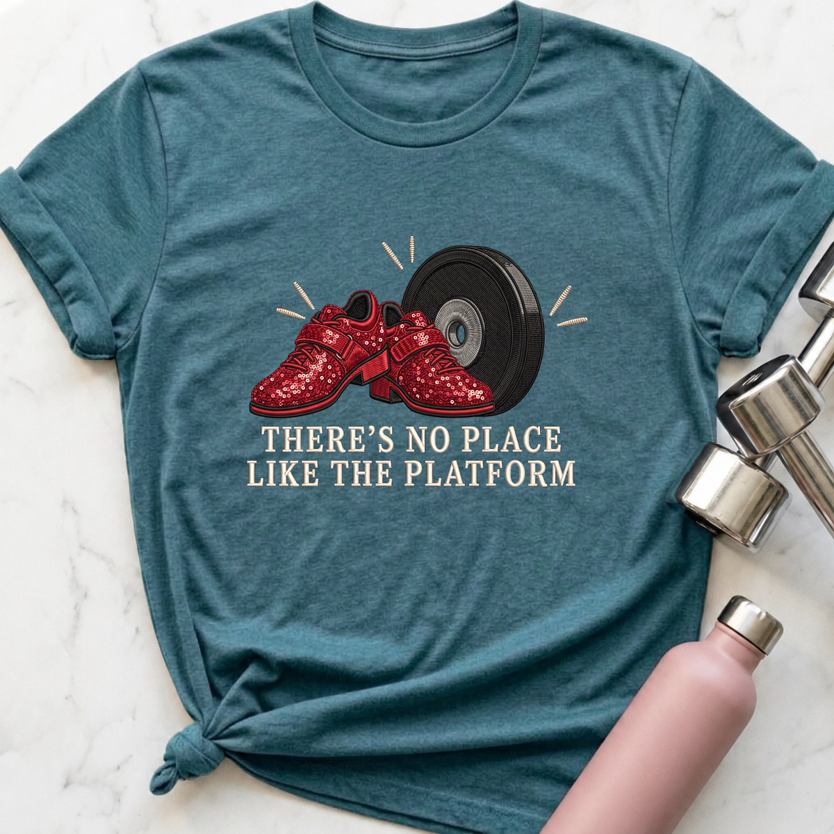 No Place Like the Platform T-Shirt — Heather Deep Teal