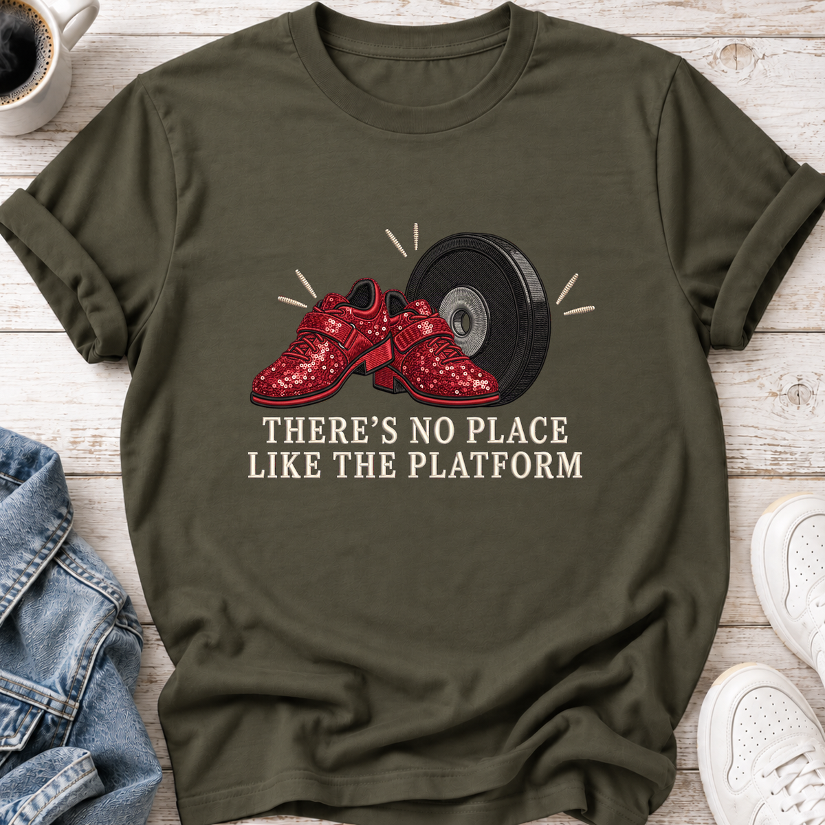 No Place Like the Platform T-Shirt — Military Green