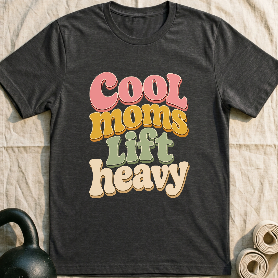 Cool Moms Lift Heavy T-Shirt — Dark Grey Heather