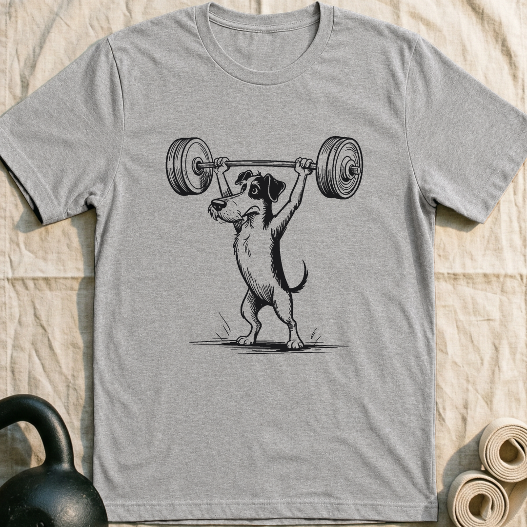 Overhead Press Dog T-Shirt — Athletic Heather