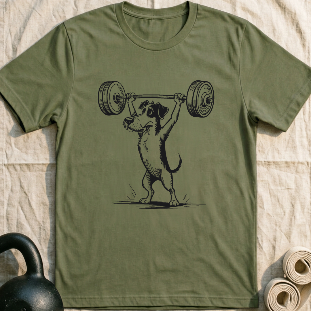 Overhead Press Dog T-Shirt — Military Green