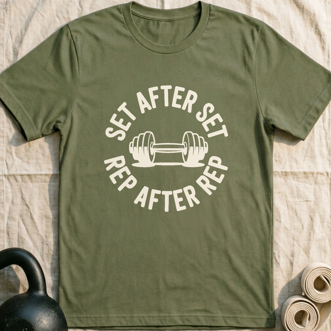 Set After Set T-Shirt — Military Green
