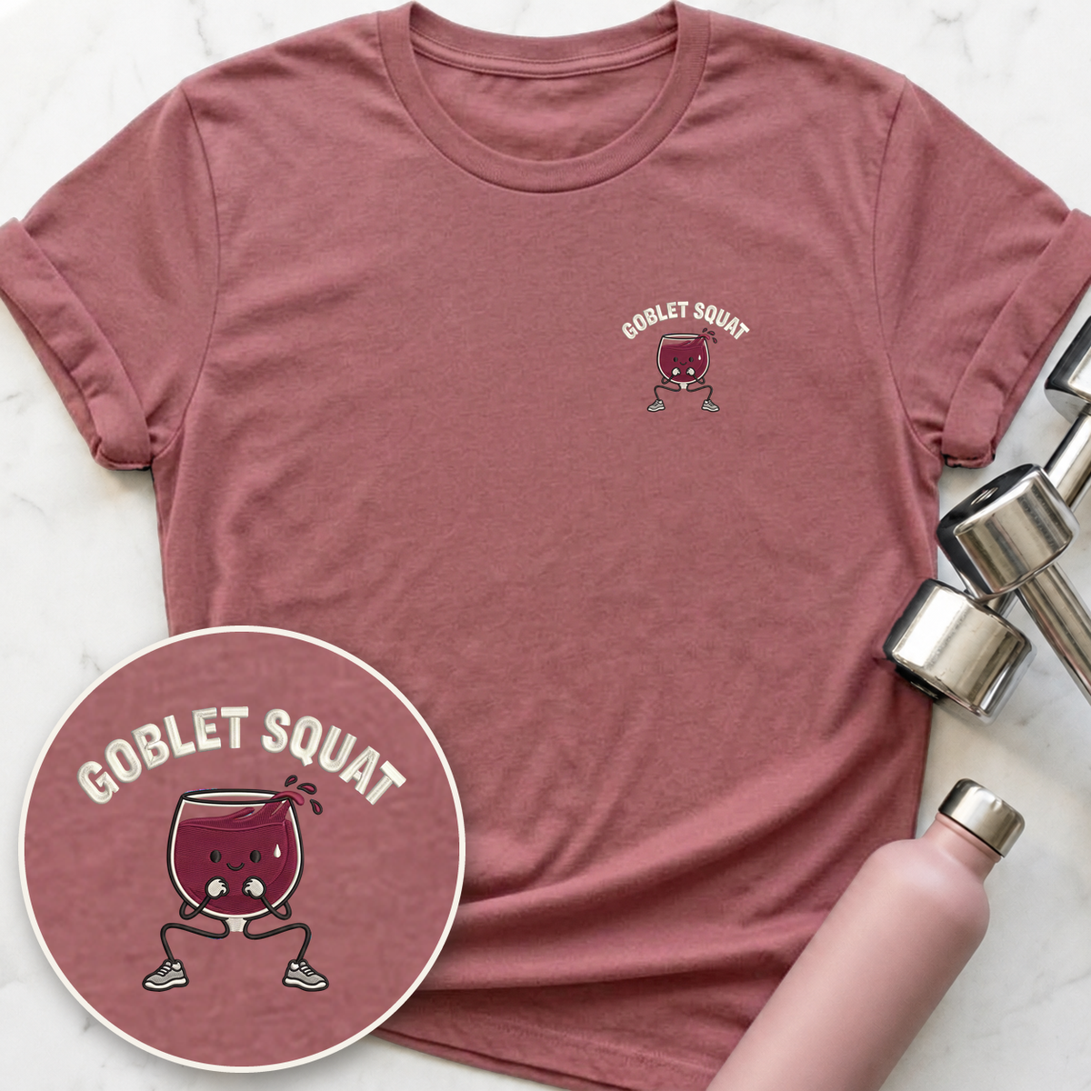 Goblet Squat T-Shirt — Mauve