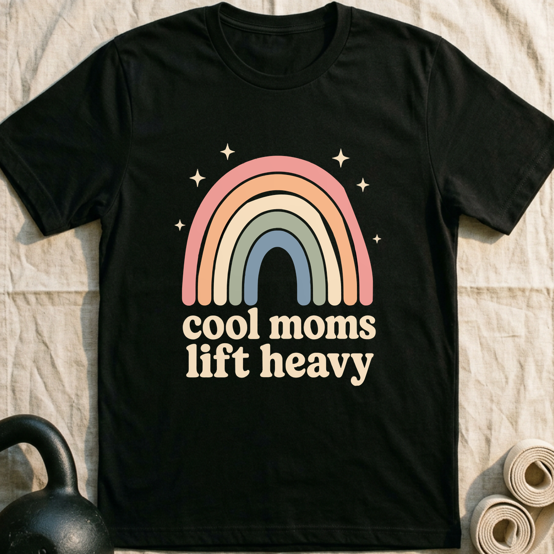 Cool Moms Rainbow T-Shirt — Black