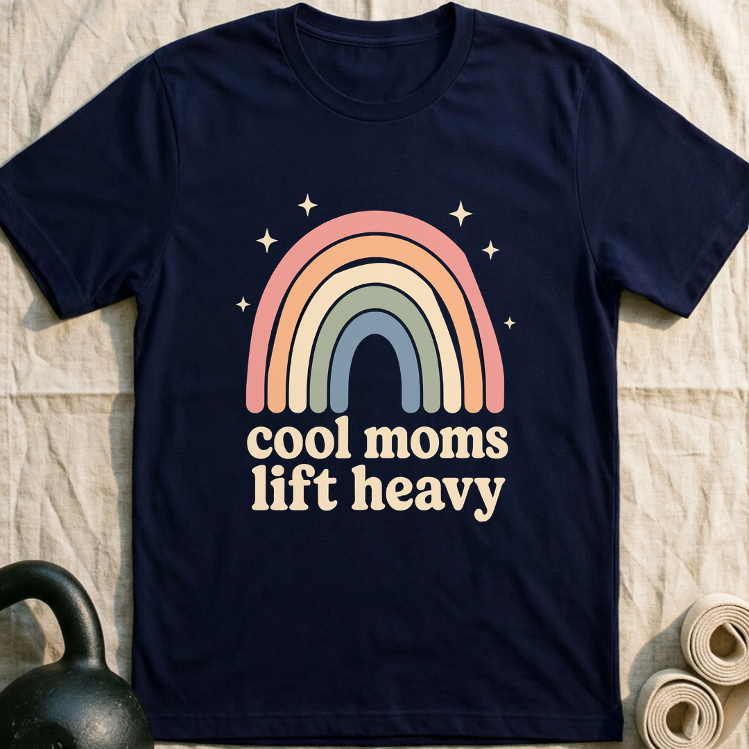 Cool Moms Rainbow T-Shirt — Navy