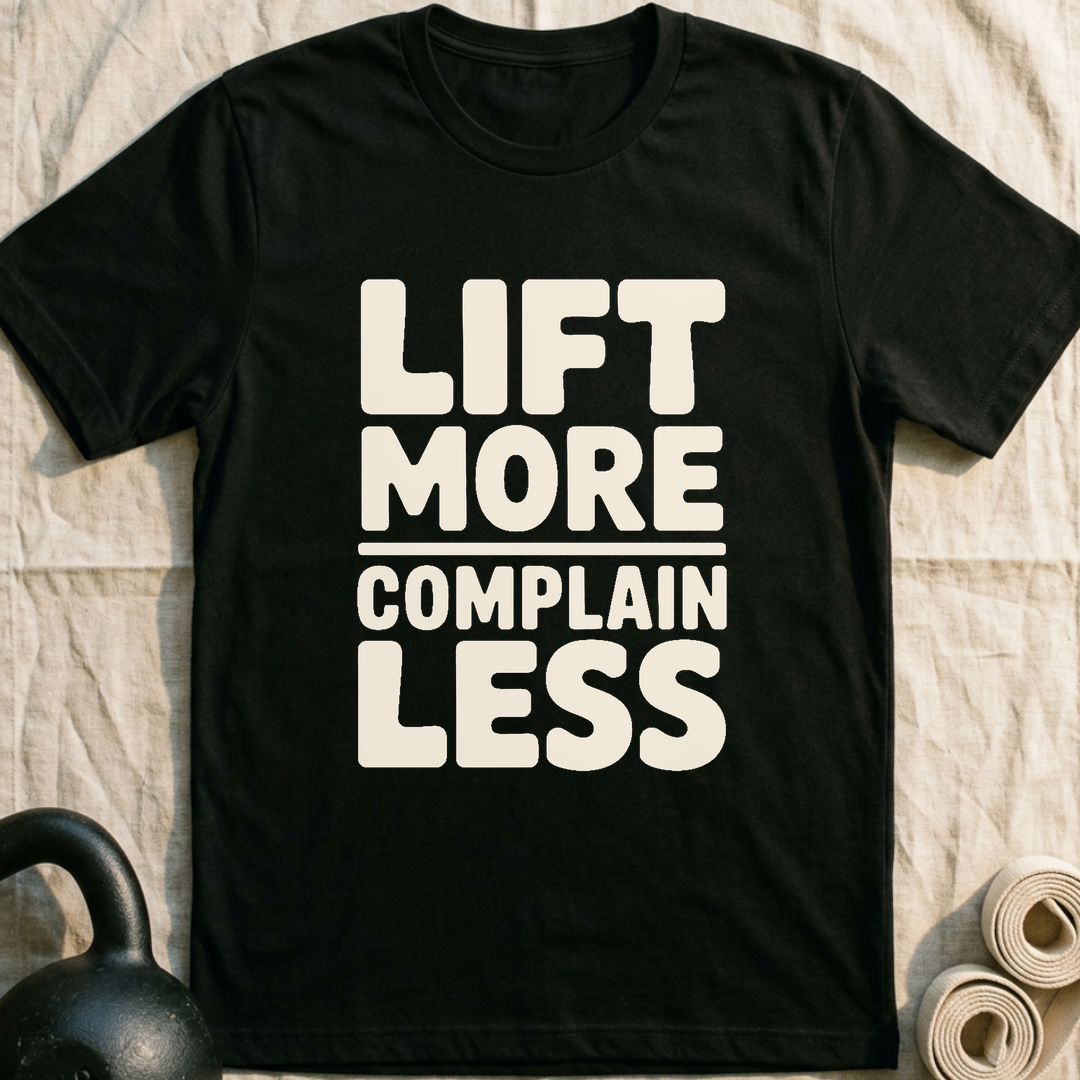 Lift More Complain Less T-Shirt — Black
