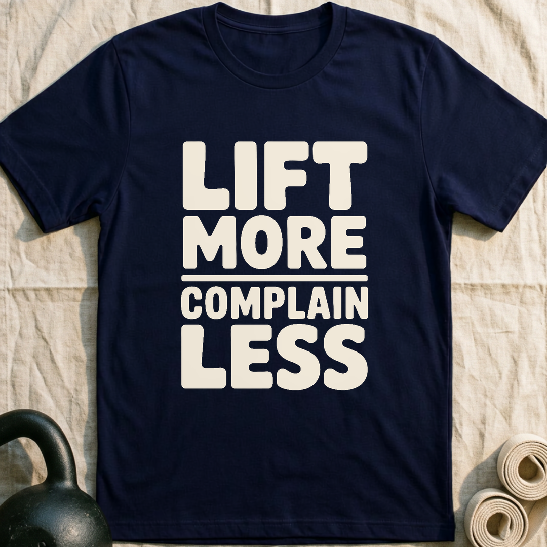 Lift More Complain Less T-Shirt — Navy