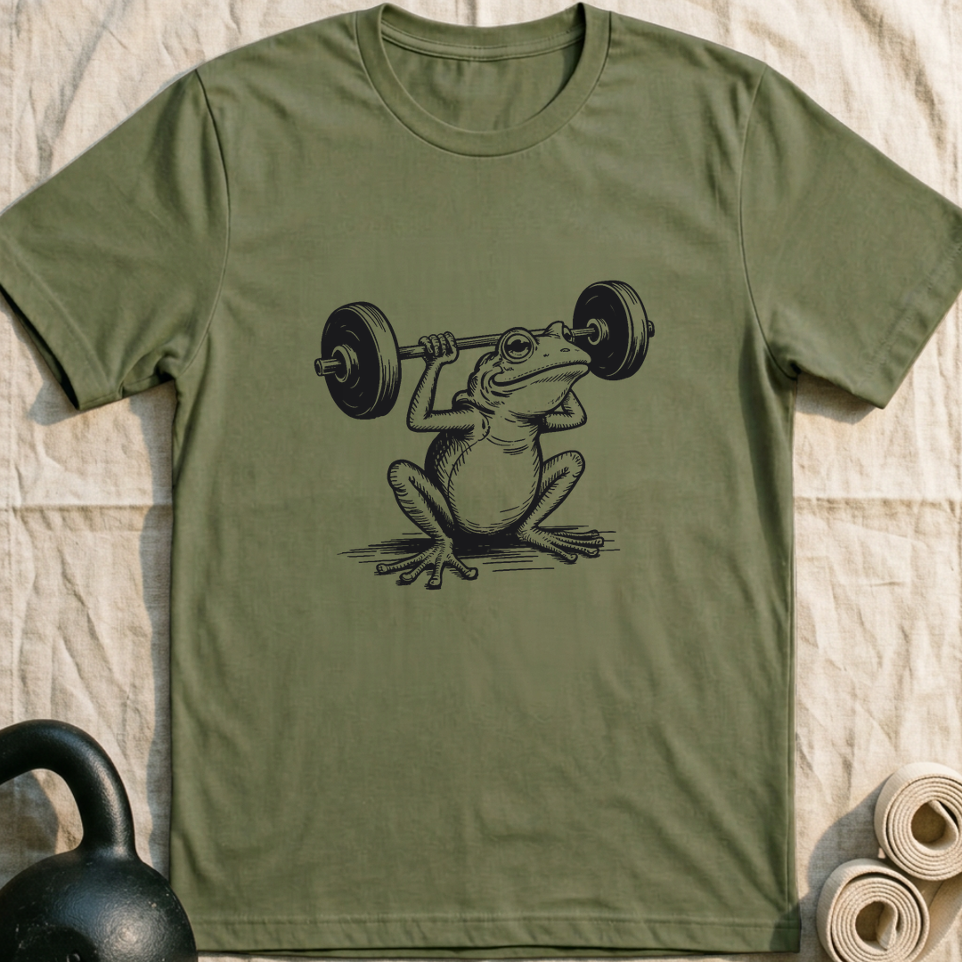 Squat Frog T-Shirt — Military Green