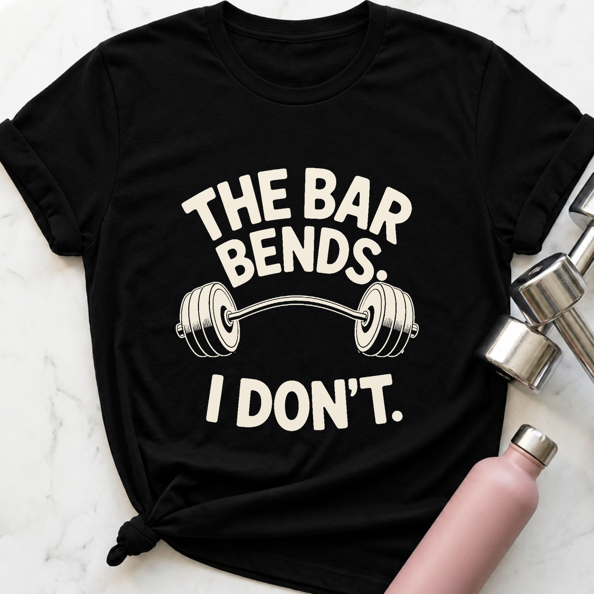 The Bar Bends I Don't T-Shirt — Black