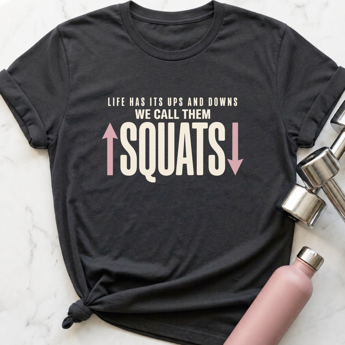 We Call Them Squats Arrows T-Shirt — Dark Grey Heather
