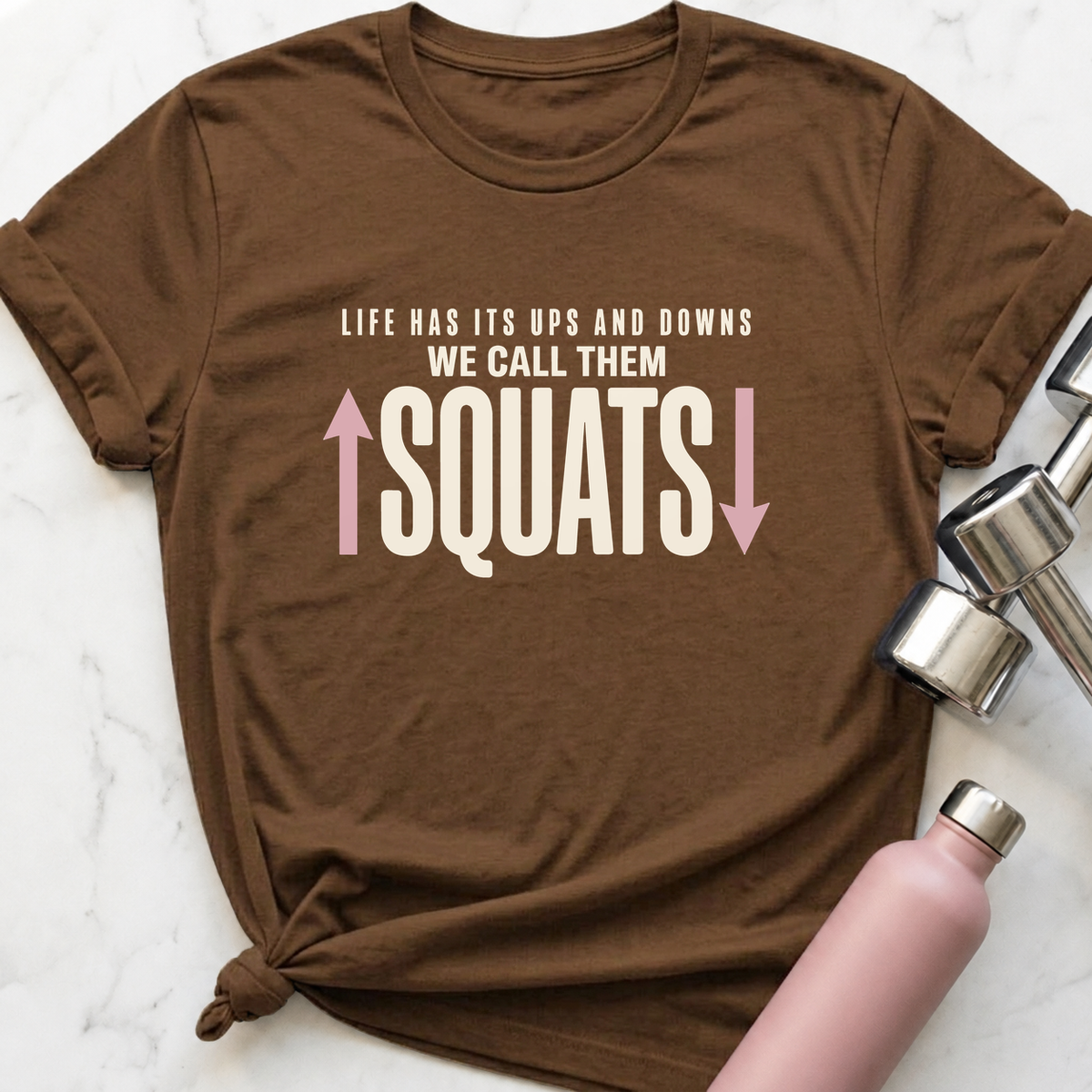 We Call Them Squats Arrows T-Shirt — Heather Brown