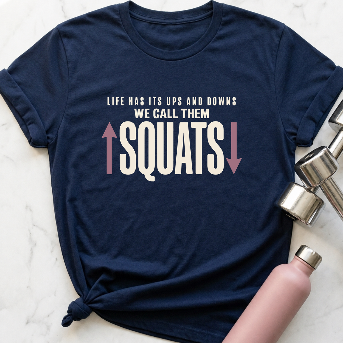 We Call Them Squats Arrows T-Shirt — Navy