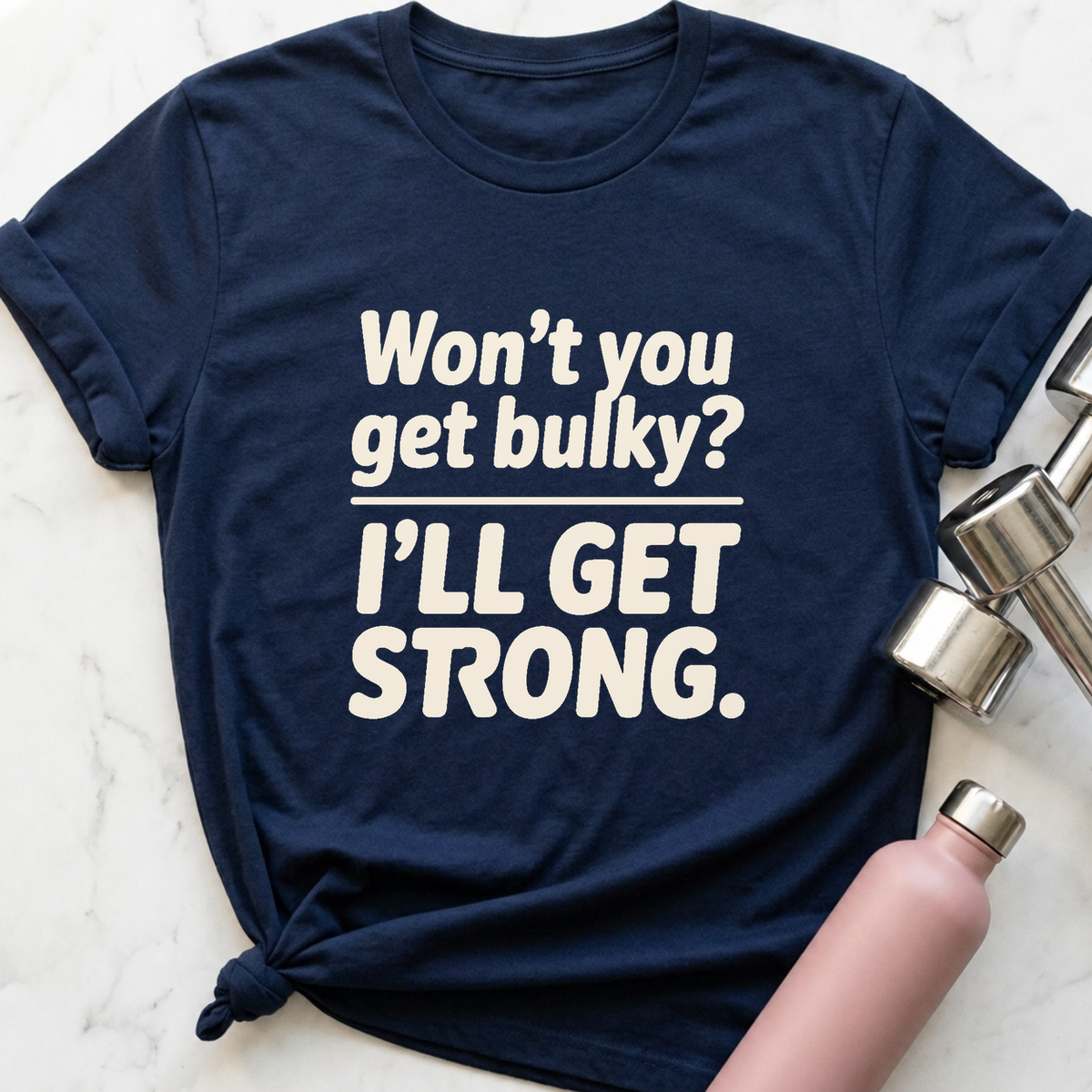 Won't You Get Bulky T-Shirt — Navy