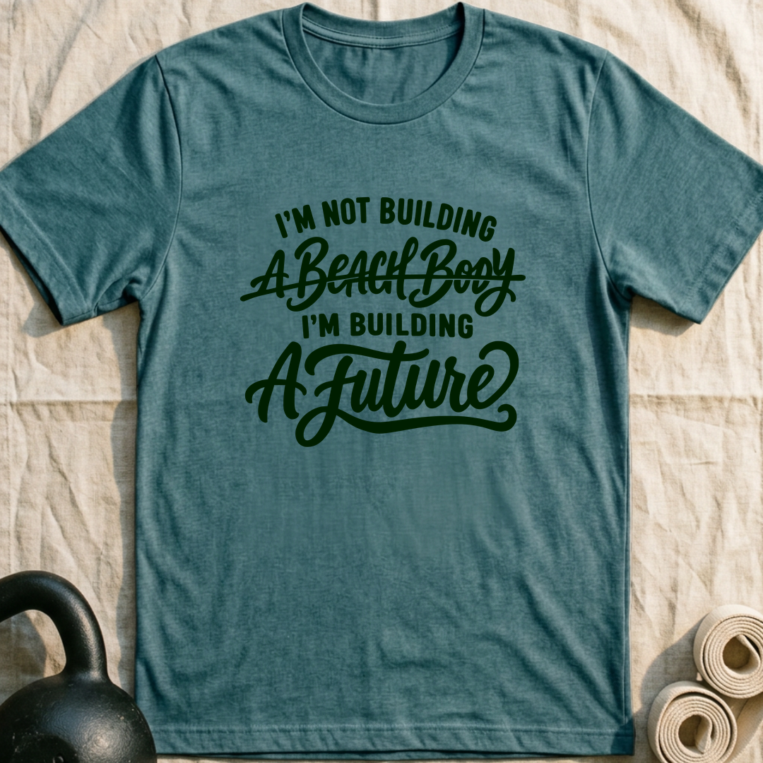 Building A Future T-Shirt — Heather Deep Teal