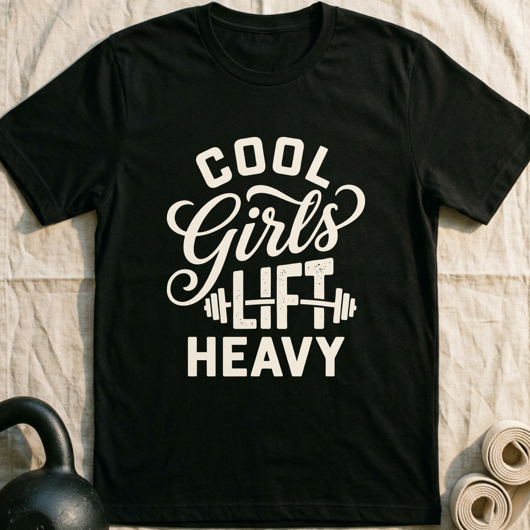 Cool Girls Lift Heavy T-Shirt — Black