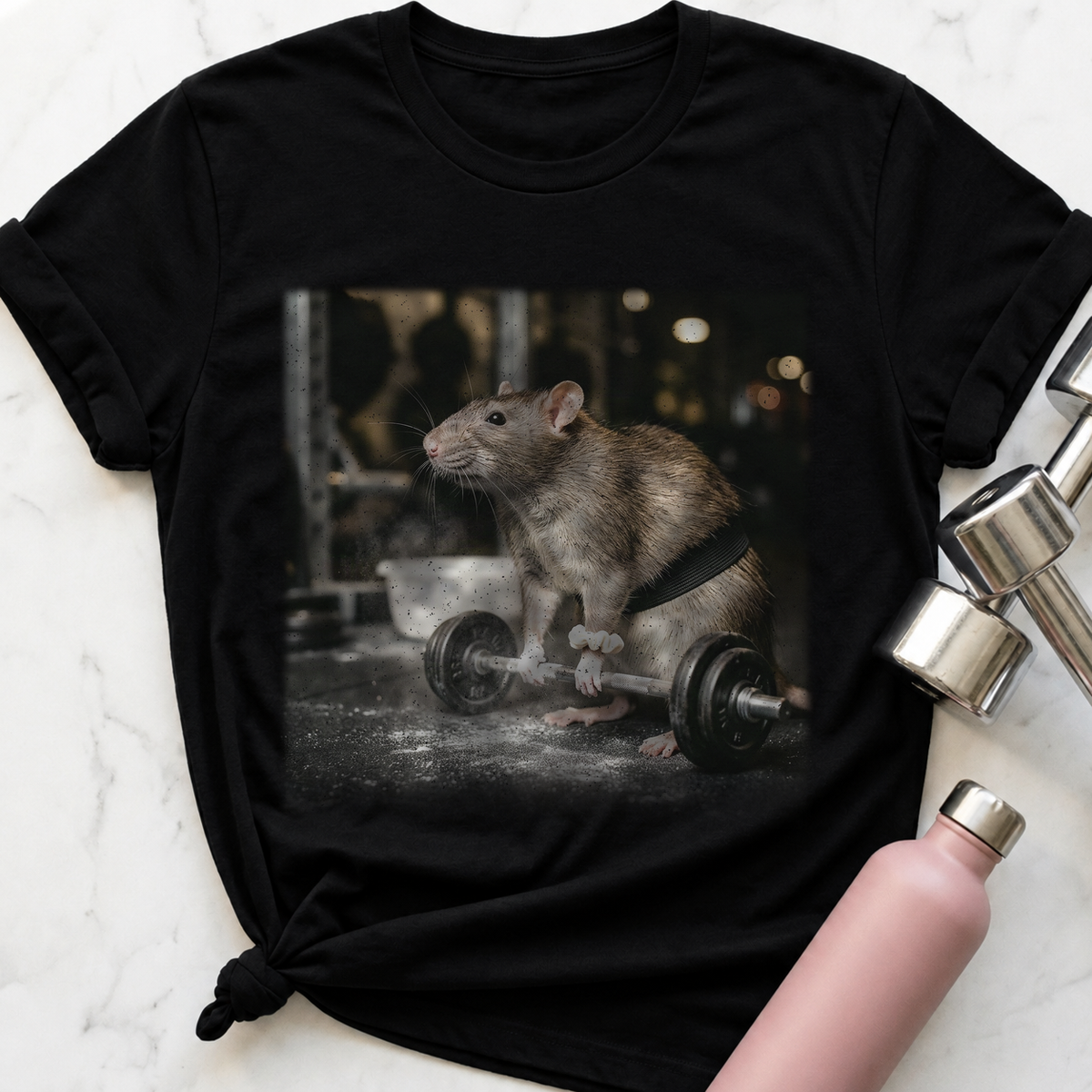 Gym Rat Deadlift T-Shirt — Black