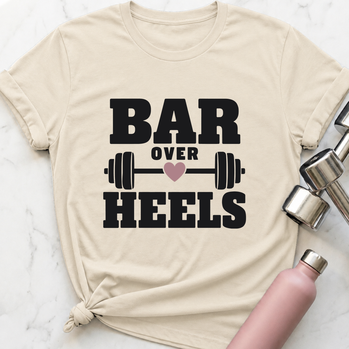Bar Over Heels T-Shirt — Natural