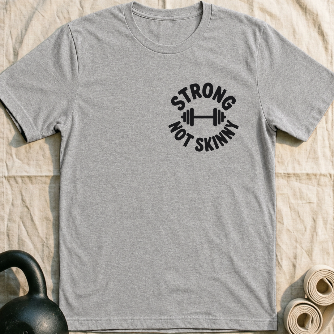 Strong Not Skinny Pocket T-Shirt — Athletic Heather