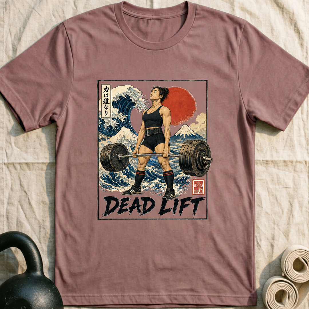 Dead Lift Wave T-Shirt — Mauve