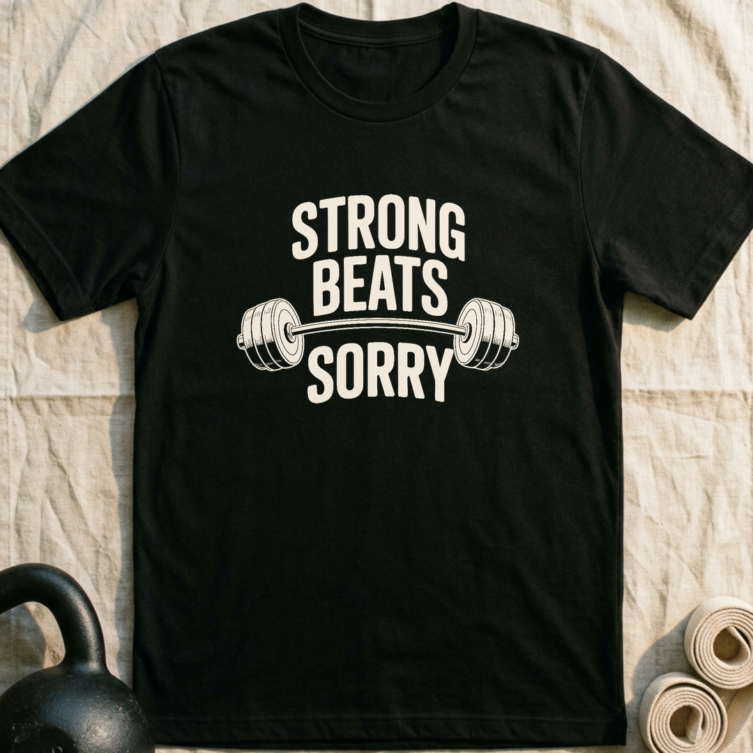 Strong Beats Sorry T-Shirt — Black