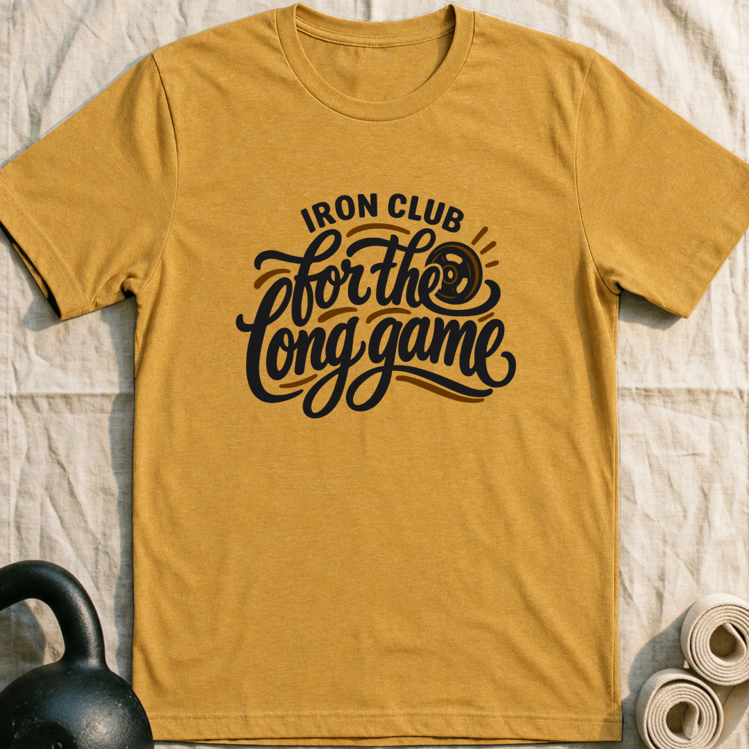 For The Long Game T-Shirt — Heather Mustard