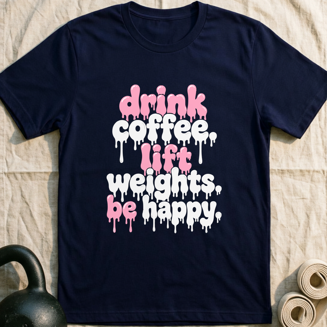 Drink Coffee Drip T-Shirt — Navy