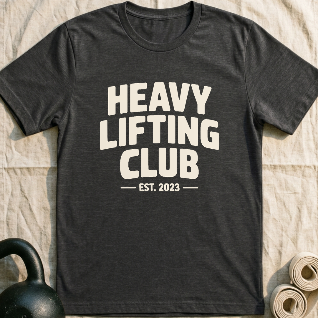 Heavy Lifting Club T-Shirt — Dark Grey Heather