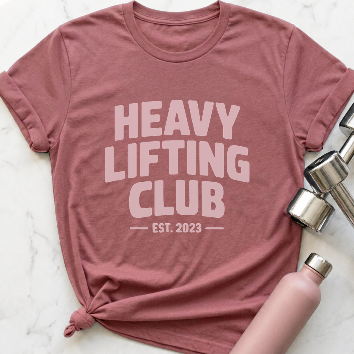 Heavy Lifting Club T-Shirt — Mauve
