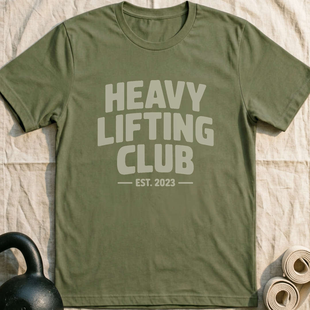 Heavy Lifting Club T-Shirt — Military Green