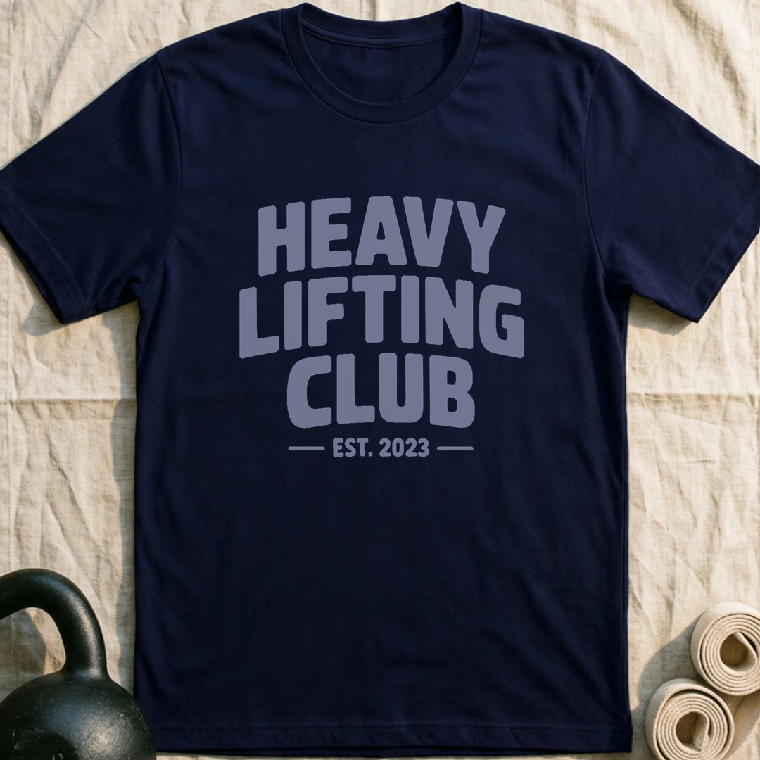 Heavy Lifting Club T-Shirt — Navy