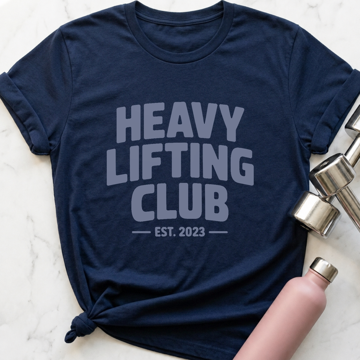 Heavy Lifting Club T-Shirt — Navy