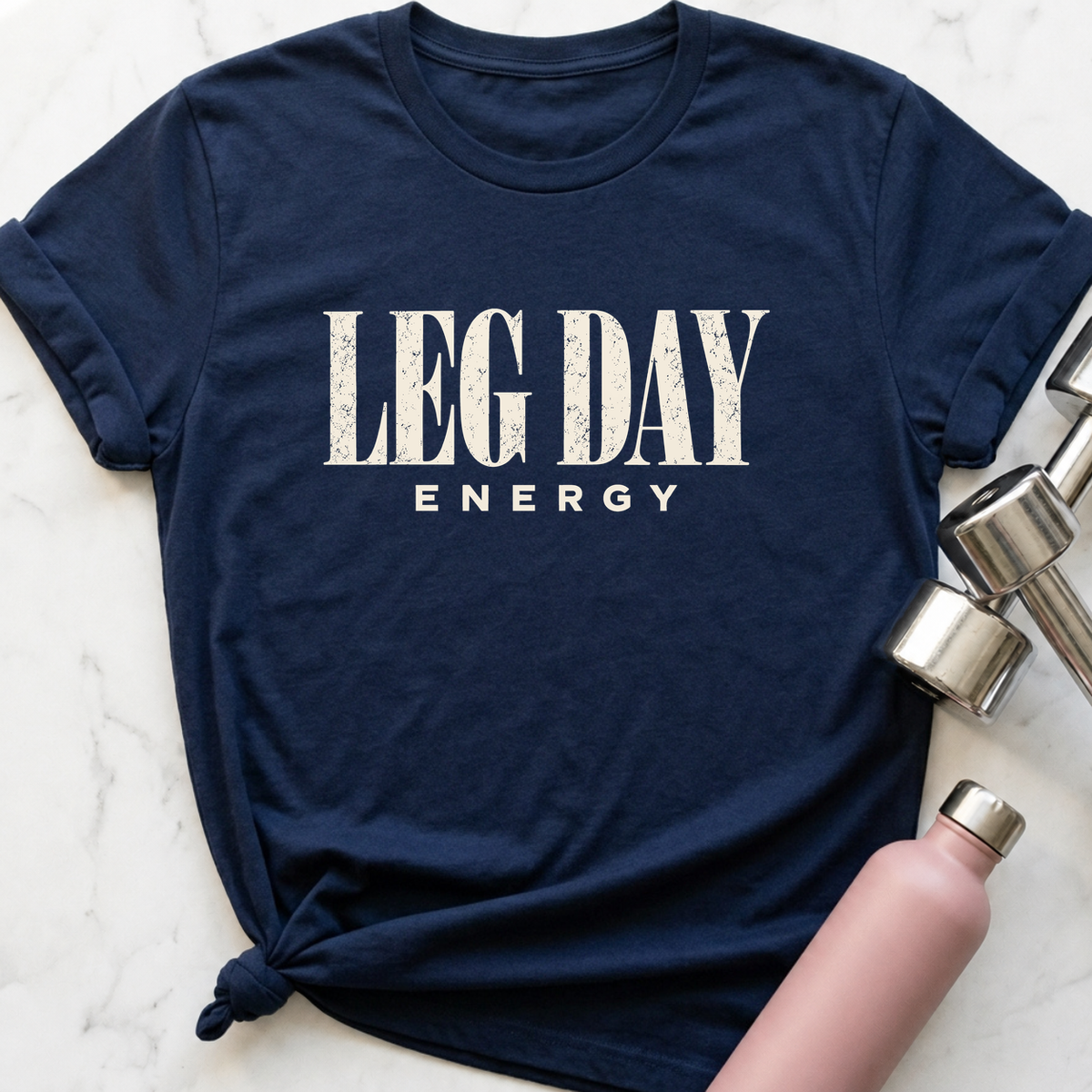 Leg Day Energy T-Shirt — Navy