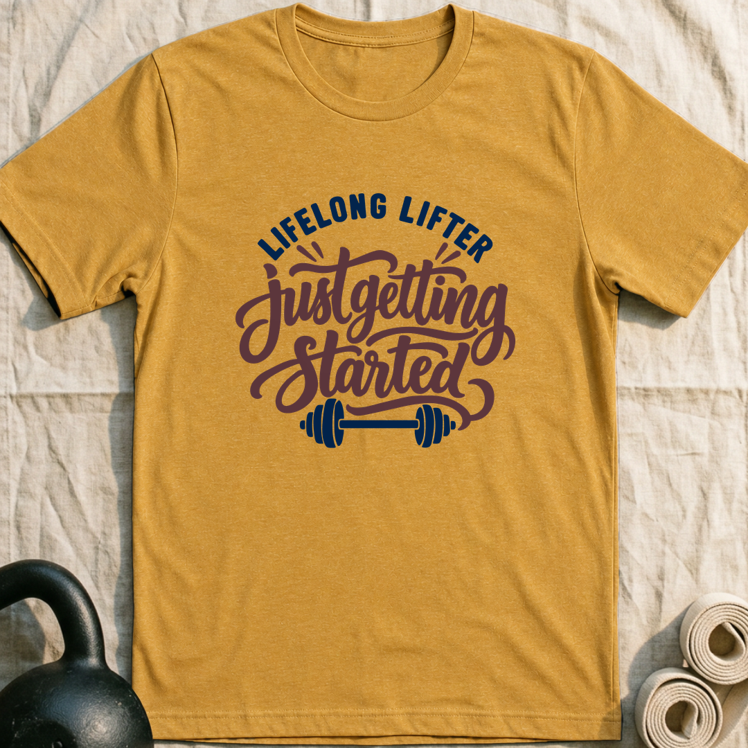 Lifelong Lifter T-Shirt — Heather Mustard