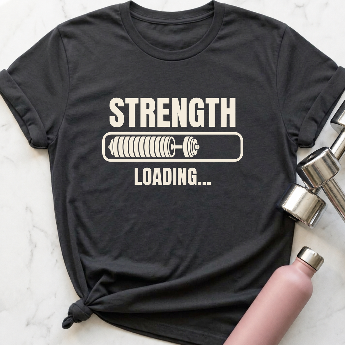 Strength Loading T-Shirt — Dark Grey Heather