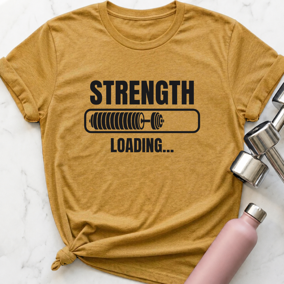 Strength Loading T-Shirt — Heather Mustard