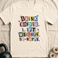 Drink Coffee Cutout T-Shirt — Natural