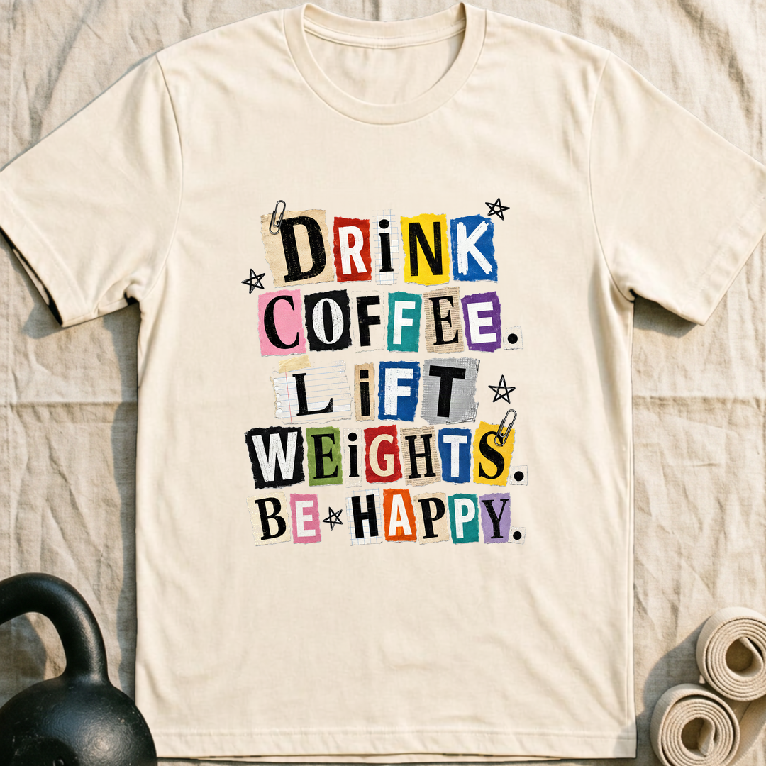 Drink Coffee Cutout T-Shirt — Natural