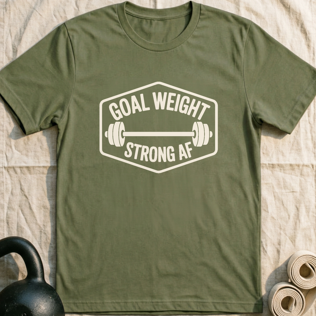 Goal Weight Badge T-Shirt — Military Green