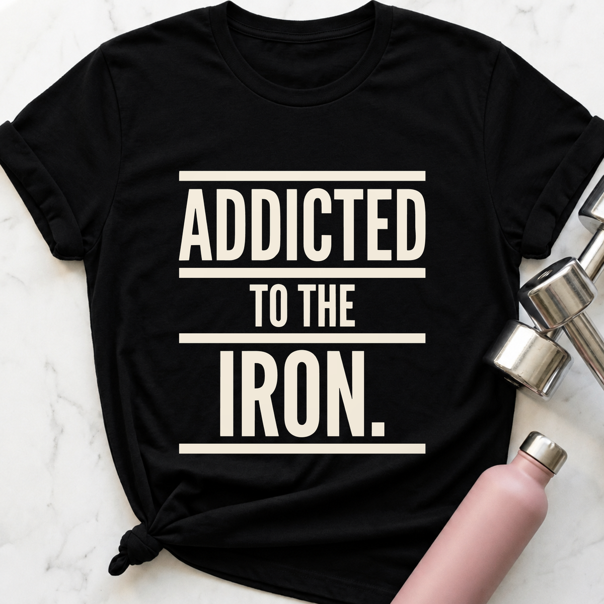 Addicted To The Iron T-Shirt — Black